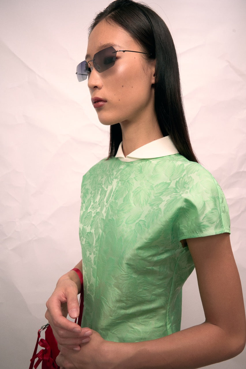 green bias cut dress STORM BIAS CUT SILK DRESS