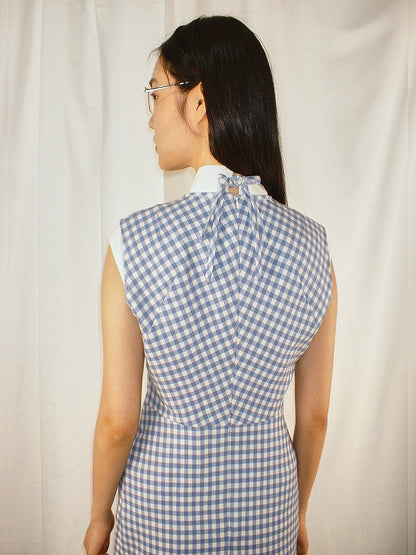 Gingam check Thurman midi dress
