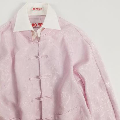 Double Collar Chinese Frogs Jaquard Shirt