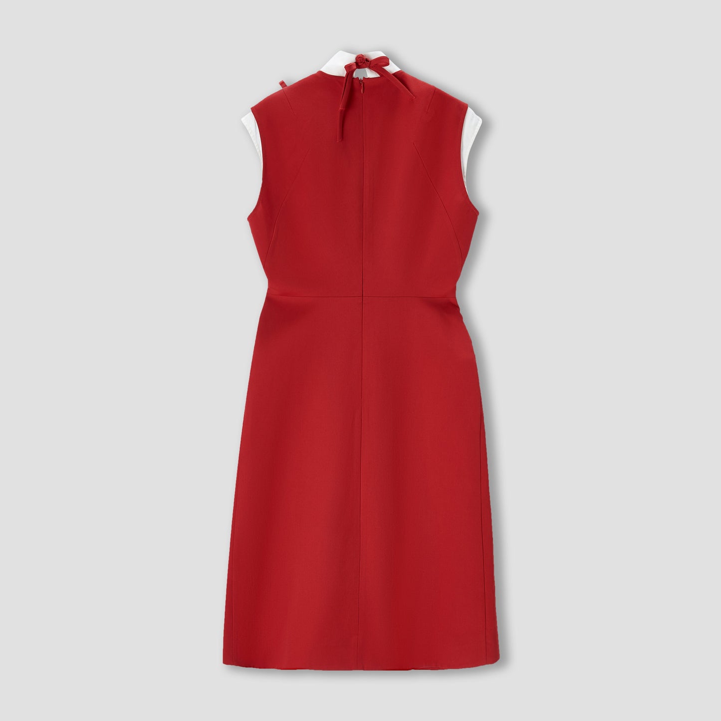 Red Ribbon tie Thurman midi dress