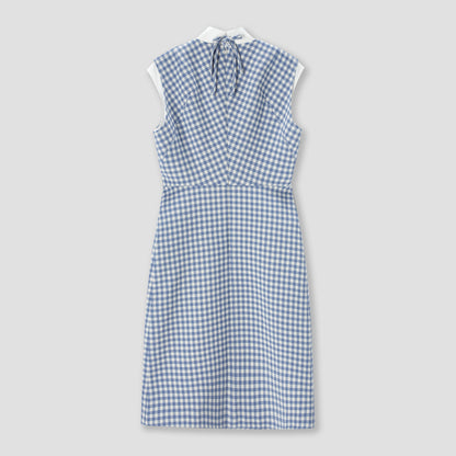 Gingam check Thurman midi dress