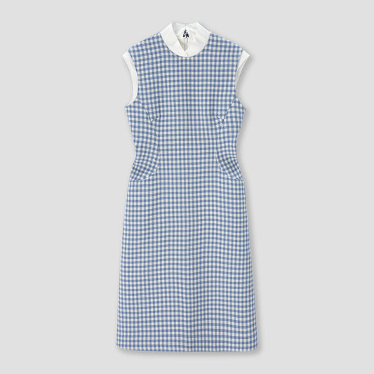 Gingam check Thurman midi dress