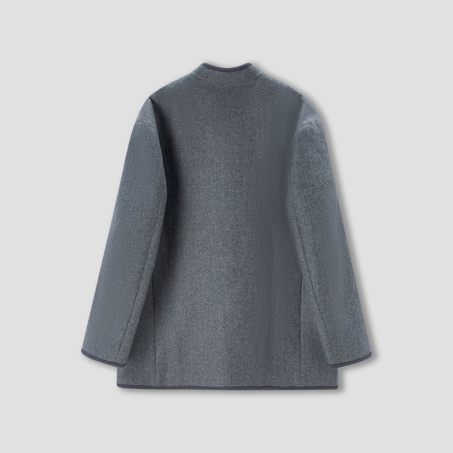 Grey Piping mandarin collar jacket