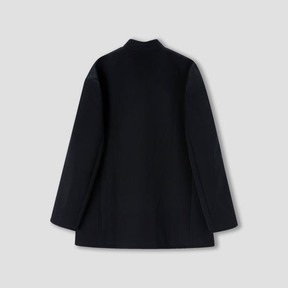 Black Piping mandarin collar jacket