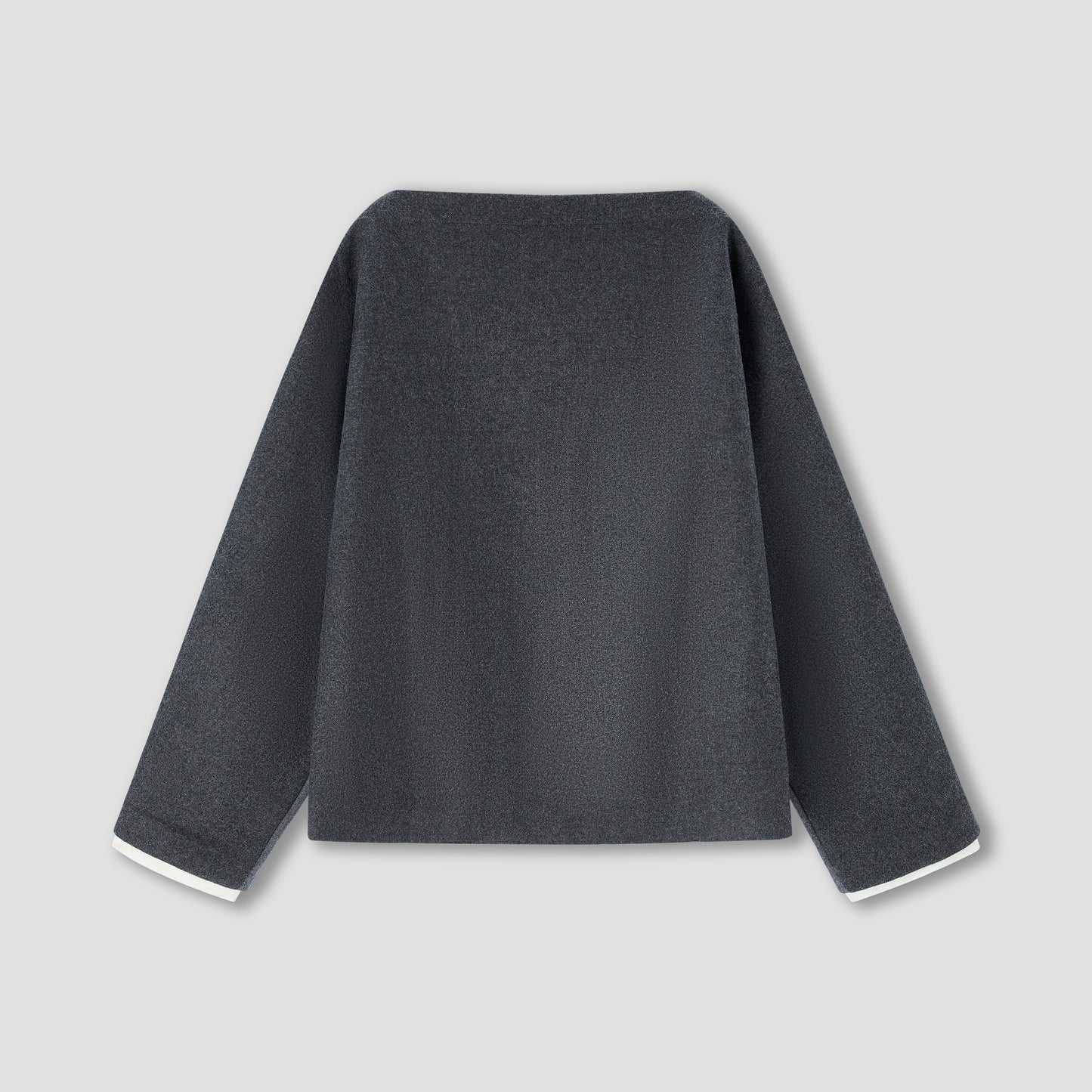 Grey Cat punch needle melton blouse
