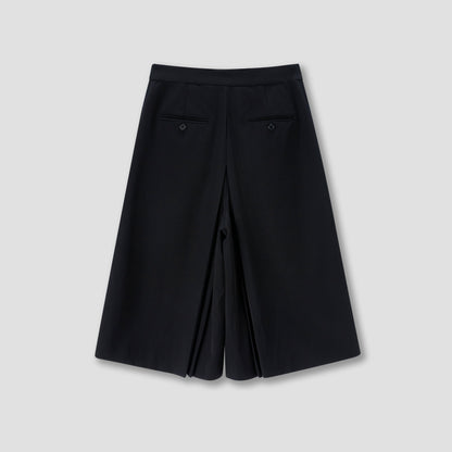 Black Pleated culottes trousers