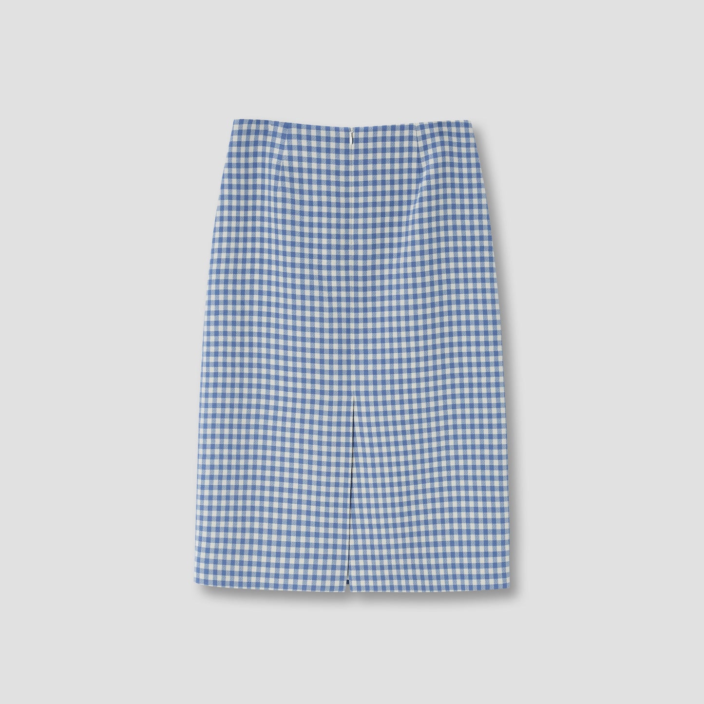 Gingam Check Hebao Midi Skirt