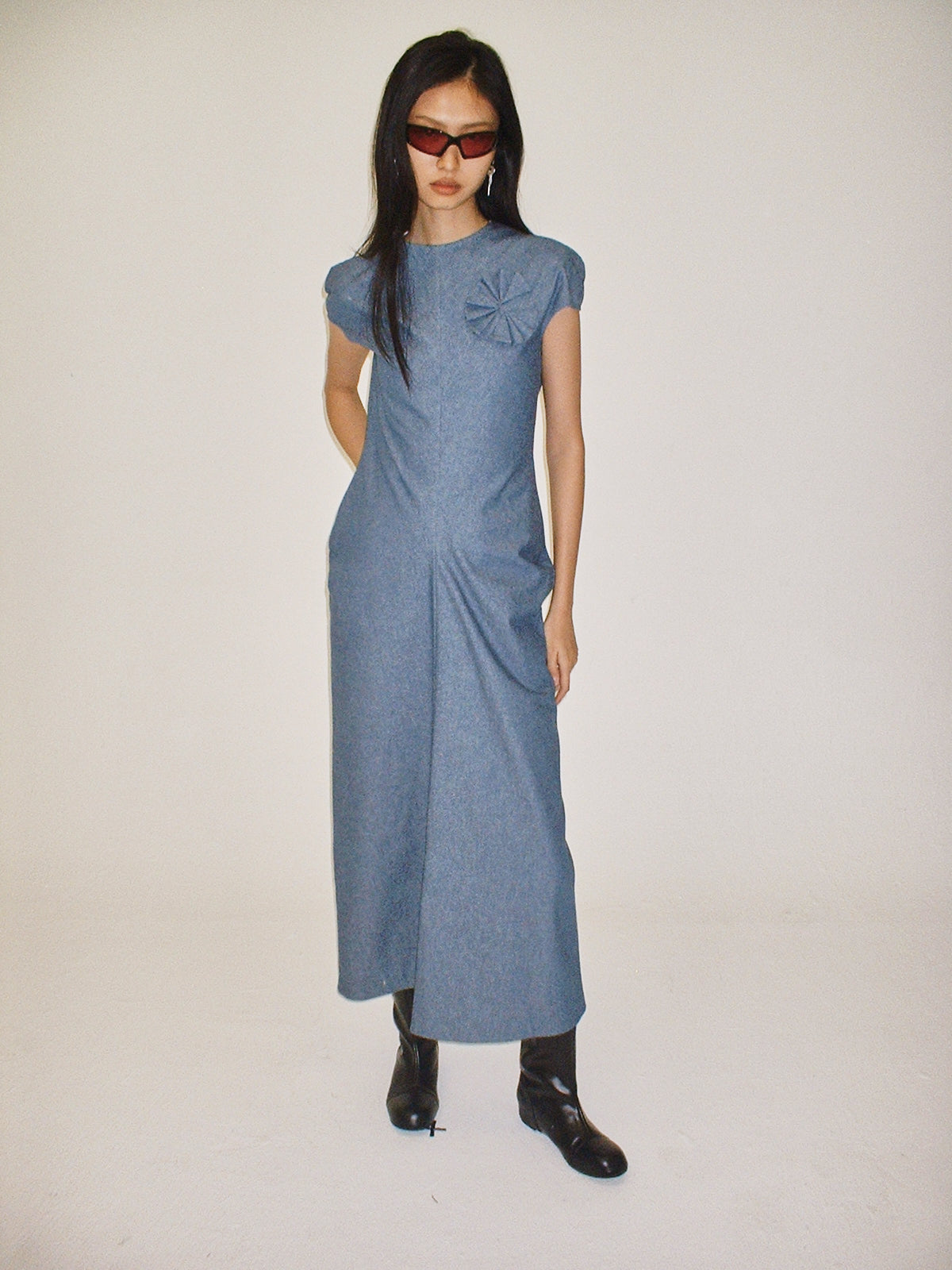 Zheshan bias cut dress