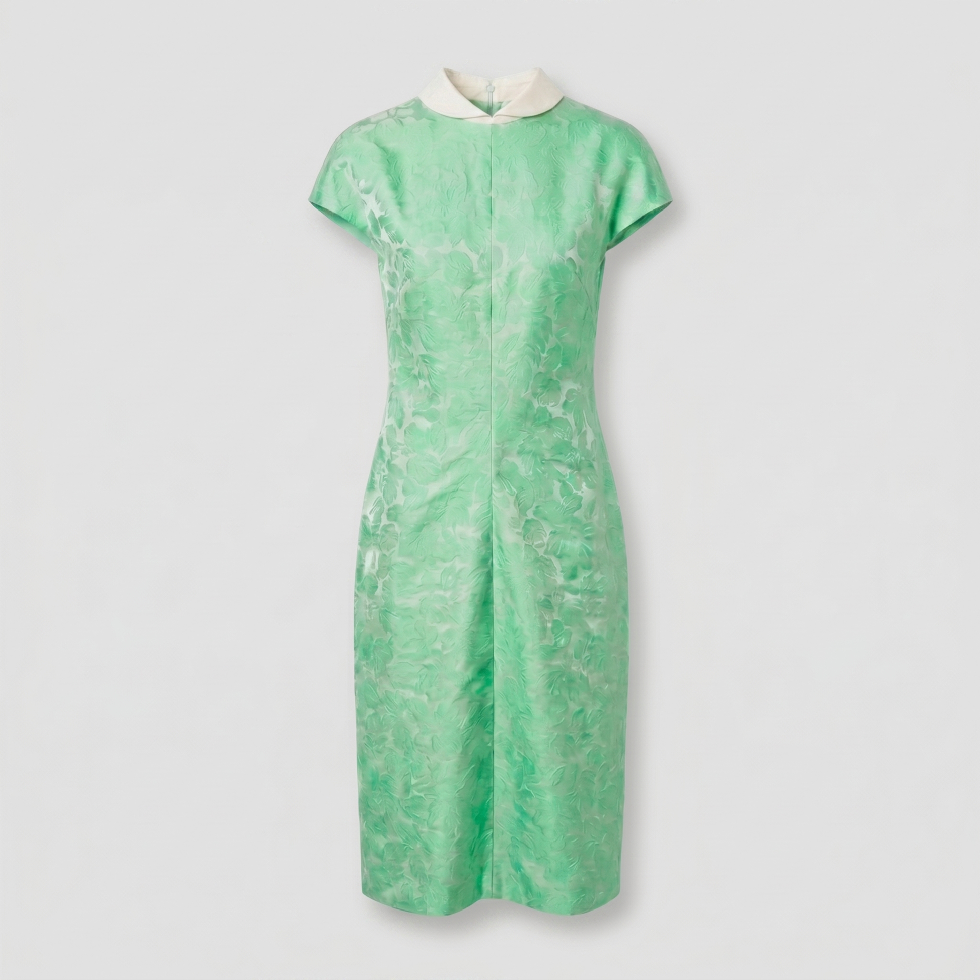 Green Bias Cut Slim-fit Dress S